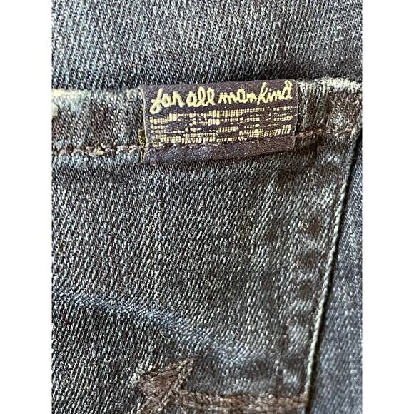 7 For All Mankind Mid Rise Bootcut Dark Blue Jeans Women's Size 25 - Picture 3 of 8